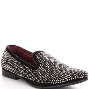 Steve Madden Rhinestone Caviar Smoking Slipper
